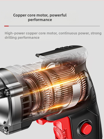 Ručné elektrické vŕtačky 220V, domáce použitie, dopredu/dozadu, pevná rýchlosť, káblové napájanie