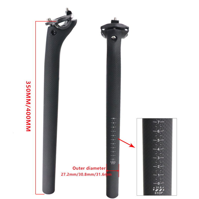 Colier pentru țeavă șa din carbon 3K pentru biciclete MTB și road – ultra-ușor