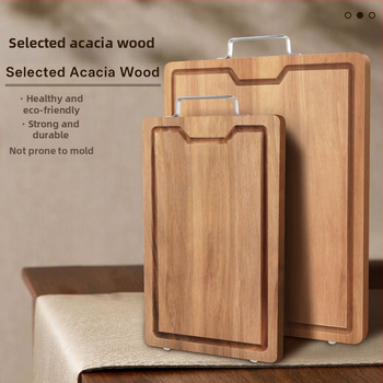Drvena daska za rezanje, dvostrana, antibakterijska i otporna na plijesan, protuklizna površina, pogodna za kontakt s hranom