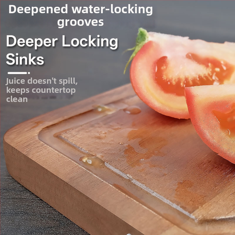Drvena daska za rezanje, dvostrana, antibakterijska i otporna na plijesan, protuklizna površina, pogodna za kontakt s hranom