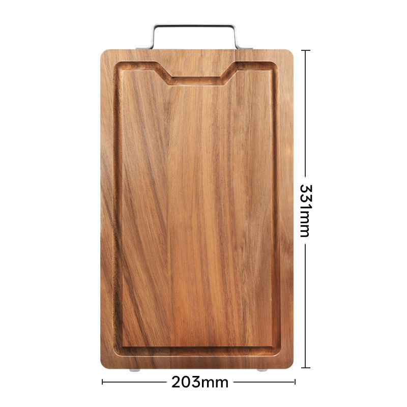 Drvena daska za rezanje, dvostrana, antibakterijska i otporna na plijesan, protuklizna površina, pogodna za kontakt s hranom