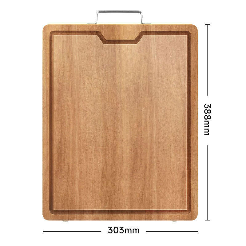 Drvena daska za rezanje, dvostrana, antibakterijska i otporna na plijesan, protuklizna površina, pogodna za kontakt s hranom