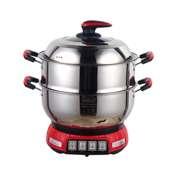 Oală electrică multifuncțională – 4–5 L, 1201–1500 W, pentru 5–6 persoane, cu funcție anti-uscare