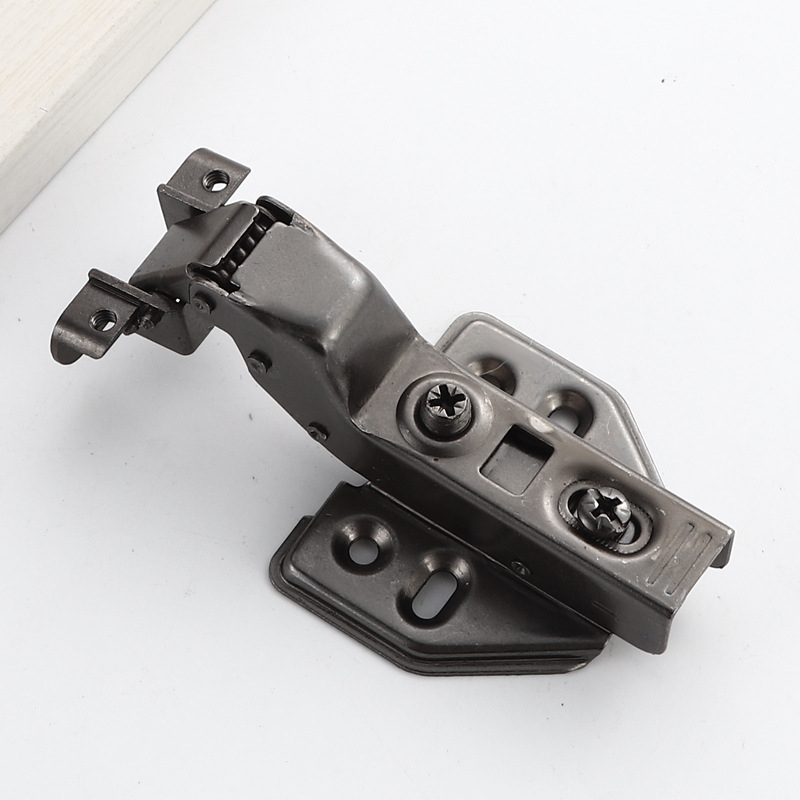 Balama cu cadru din aluminiu, amortizare hidraulică pentru uși de garderobă și dulapuri, oțel laminat la rece, placare nichel/cupru, cod produs 661