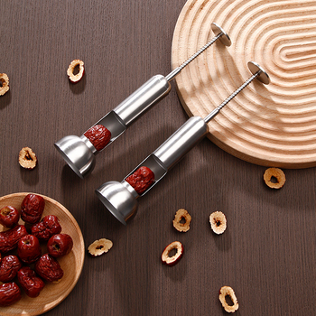 Unealtă pentru scoaterea sâmburilor din Red Dates și Hawthorn, oțel inoxidabil 304, cu arc, cu bază, personalizare disponibilă