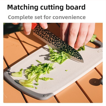 Tuosun преносим комплект за открито готвене от неръждаема стомана в чанта за кухненски прибори, 10 части; включва нож, дъска за рязане, лопатка, лъжица, ножици и щипки за барбекю; тегло 1.2 кг; подходящ за 2-8 човека