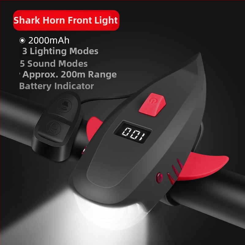 HAWEIWIND Prednje svjetlo za bicikl i zvono u obliku ajkule – MTB oprema