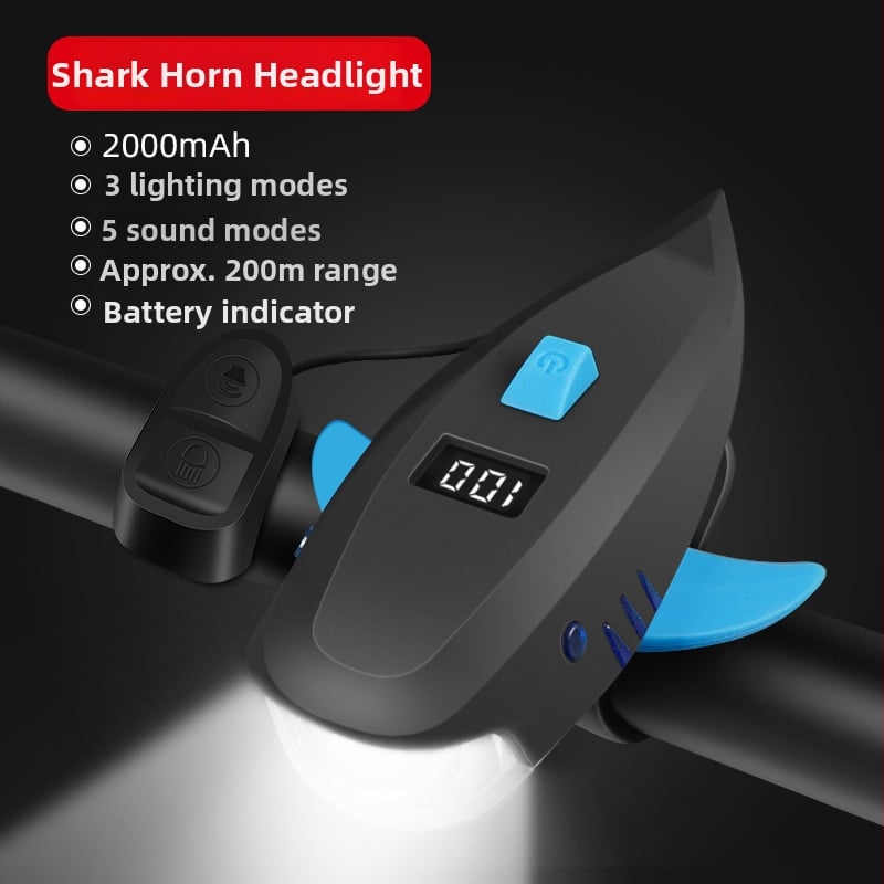 HAWEIWIND Prednje svjetlo za bicikl i zvono u obliku ajkule – MTB oprema