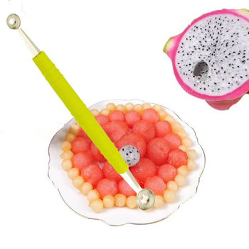 Lingură pentru fructe pentru copii, instrument de bucătărie cu formă de platou, Material: 420 oțel inoxidabil + ABS + fag, Logo personalizat