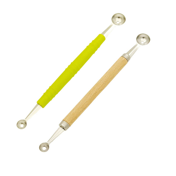 Lingură pentru fructe pentru copii, instrument de bucătărie cu formă de platou, Material: 420 oțel inoxidabil + ABS + fag, Logo personalizat