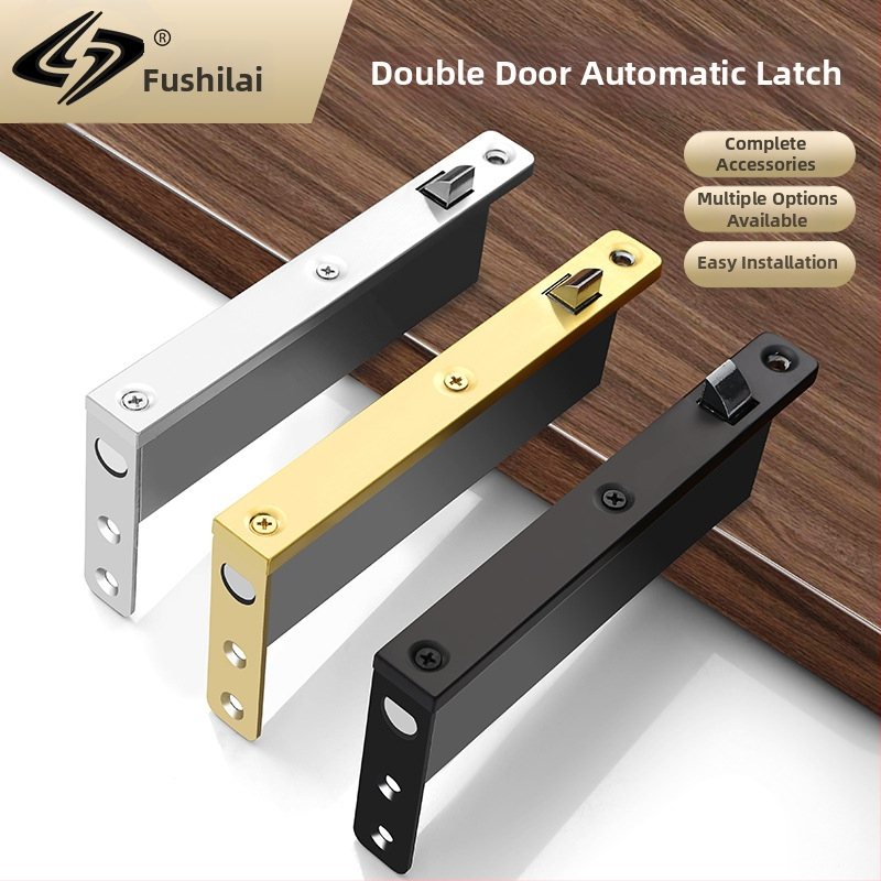 Skrytý automatický západ pre dvojkrídlové dvere, z nehrdzavejúcej ocele/zliatiny zinku, leštený povrch, moderný minimalistický štýl
