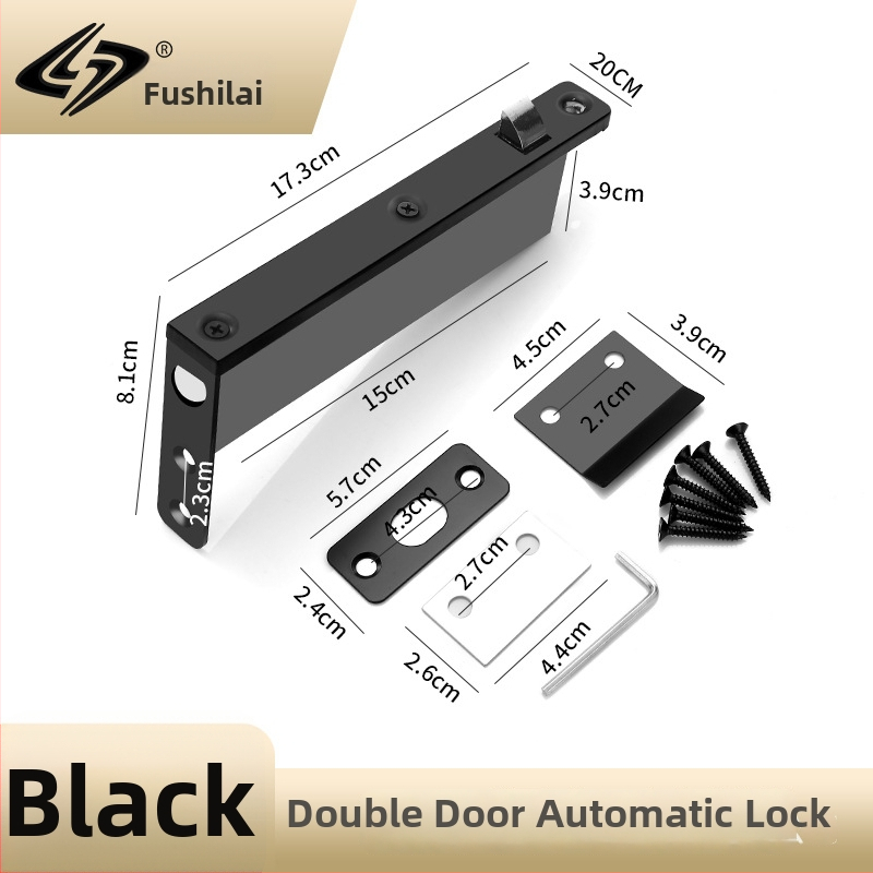 Skrytý automatický západ pre dvojkrídlové dvere, z nehrdzavejúcej ocele/zliatiny zinku, leštený povrch, moderný minimalistický štýl