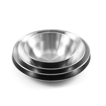 Комплект чинии от неръждаема стомана 304 за открито, преносим, шестчленен комплект за 2–3 човека