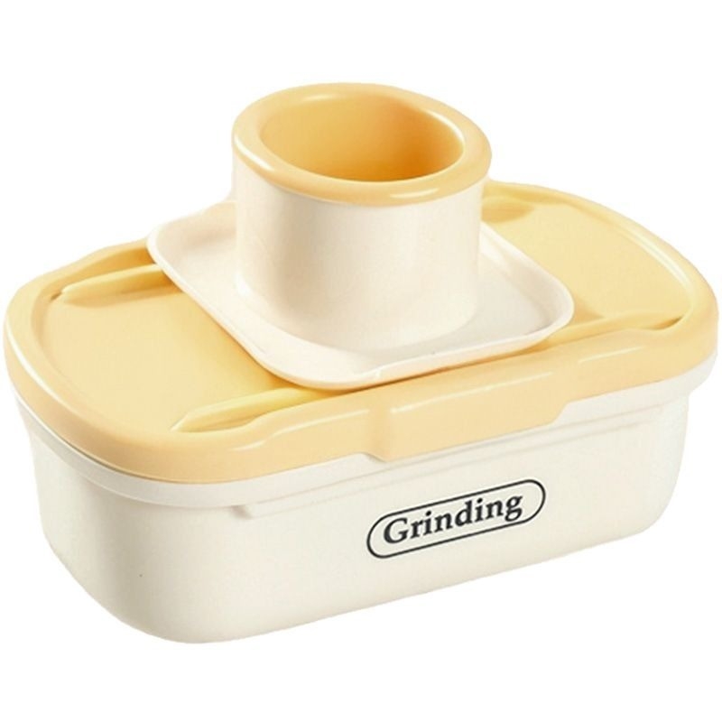 Măcinător manual de bucătărie 2 în 1 pentru ghimbir și usturoi, pentru uz casnic, corp ceramic, origine Yiwu, stil modern minimalist