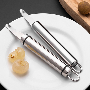 Instrument din oțel inoxidabil pentru decojirea și extragerea cărnii din longan – gadget de bucătărie, brand Painting dream, origine Jieyang, logo inclus