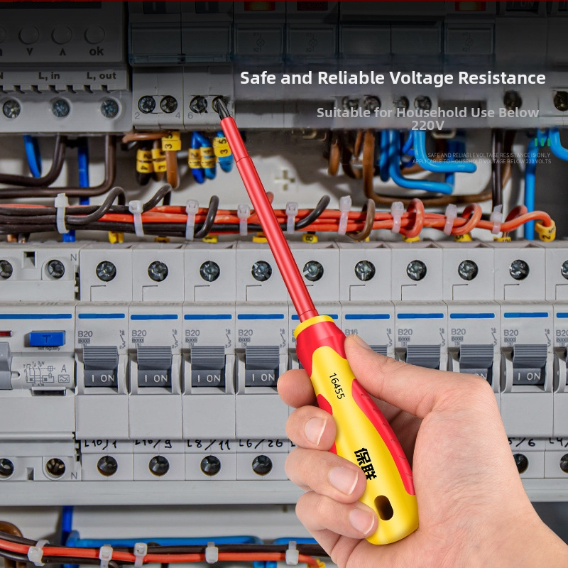 Izolačná skrutkovačka s krížovou, plochou a Pozidriv hlavou — silný magnet, uhlíková oceľ, pre elektrikárov