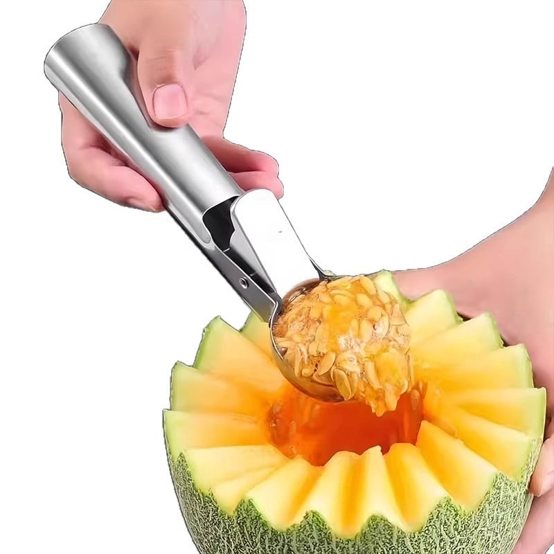 Лопатка за сладолед и плодови топчета от неръждаема стомана с форма за диня — Telford, модерен стил