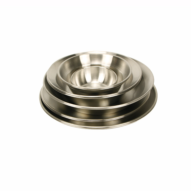 Set posuđa za kampiranje od nehrđajućeg čelika za 4 osobe — s torbom za pohranu, modeli Veliki/Srednji/Mali, težina 1,7 kg