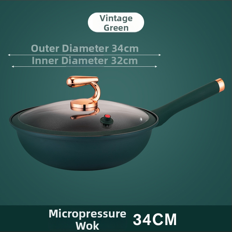 Wok od nehrđajućeg čelika s neprijanjajućim premazom, model 34cn, težina 2820 g, stakleni poklopac