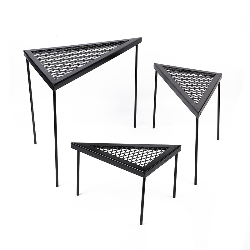 Kamperski trokutasti stol s mrežom za roštilj i ognjište — prijenosni, sklopivi, 2,7 kg, za 3–5 osoba, COOLCAMP CF-222256