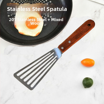 Sada špachtlí na grilovanie – drevená rukoväť, nerezová čepeľ, viacúčelové kuchynské nástroje na varenie a pizzu
