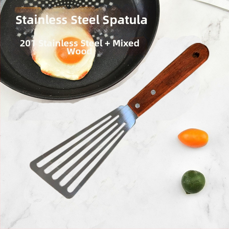 Sada špachtlí na grilovanie – drevená rukoväť, nerezová čepeľ, viacúčelové kuchynské nástroje na varenie a pizzu