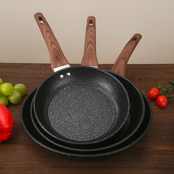 Wok od finog željeza s non-stick premazom, korejskog stila, poklop od kaljenog stakla, jednostavno dno