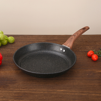 Wok od finog željeza s non-stick premazom, korejskog stila, poklop od kaljenog stakla, jednostavno dno