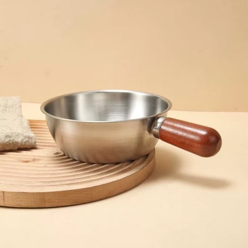 Mini lonac od nehrđajućeg čelika, japanskog stila, neprianjajući, s držačem — Model 49, 115 g, Xin Yi Jia, kompatibilan sa svim pločama