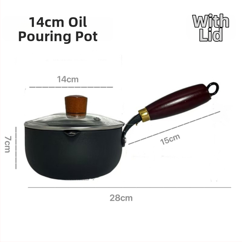 Malá panvička na olej zo železa, model PTFG-01, hĺbka 7 cm, dno s jedným, bez viečka