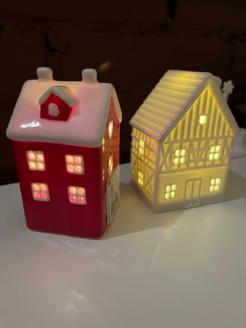 Керамична къща в нордически стил за нощно осветление, за аквариуми и дворен декор