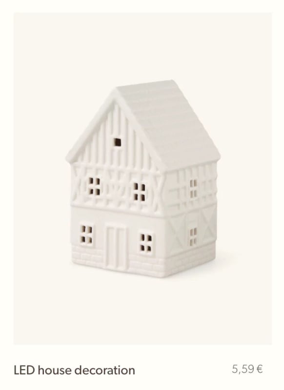 Керамична къща в нордически стил за нощно осветление, за аквариуми и дворен декор