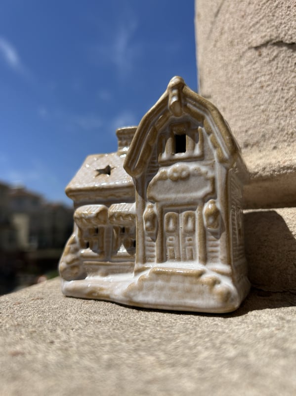 Керамична къща в нордически стил за нощно осветление, за аквариуми и дворен декор