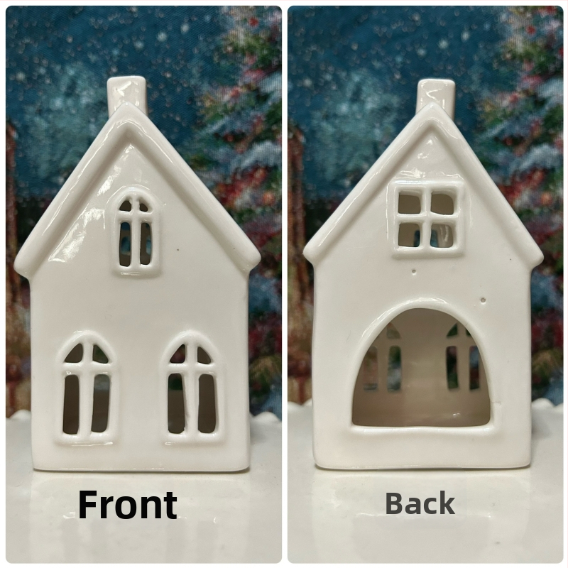 Керамична къща в нордически стил за нощно осветление, за аквариуми и дворен декор