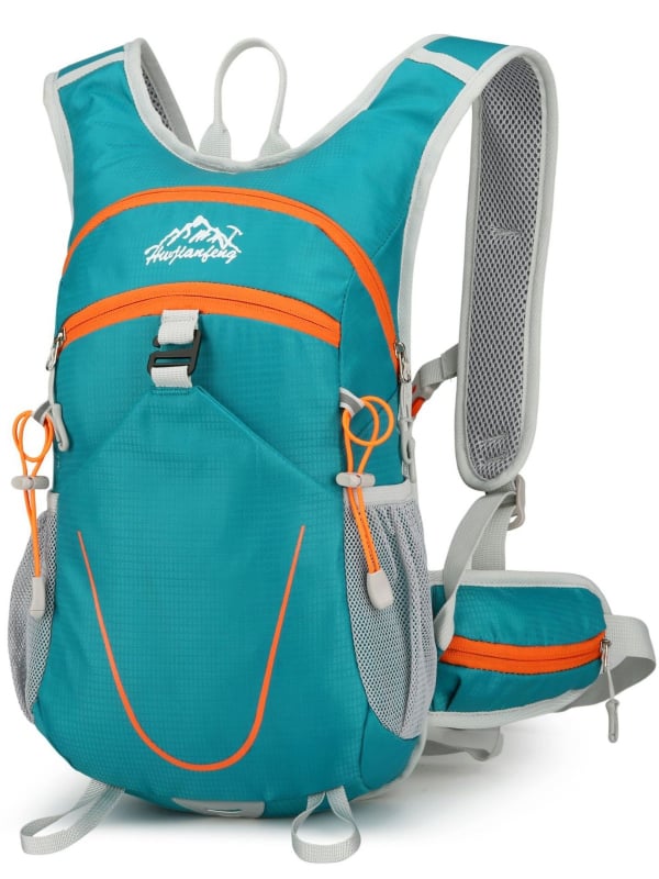 Лек походен ранец от найлон, водоустойчива материя, дишащи презрамки с въздушна подложка, унисекс, защита на гръбнака, подходящ за колоездене