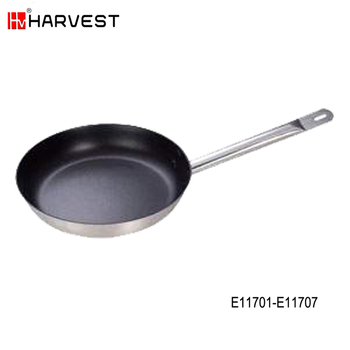 HARVEST Tava za prženje s neprijanjivanjem premaza, plosno dno, aluminijsko tijelo, dvostruko dno, kompatibilna sa svim štednjacima