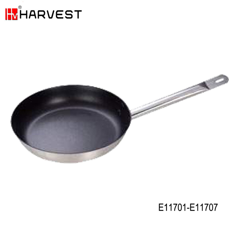HARVEST Tava za prženje s neprijanjivanjem premaza, plosno dno, aluminijsko tijelo, dvostruko dno, kompatibilna sa svim štednjacima
