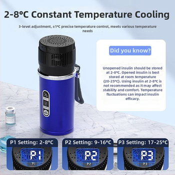 Prenosná schránka na inzulín a lieky s termoelektrickým chladením, 5 L kapacita, nabíjateľná