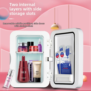 Automobilová chladnička s polovodičovým chladením, 6-10 L, 12V/220V, 48 W, chladenie približne o 20°C nižšie ako okolitá teplota, ohrev až do 65°C