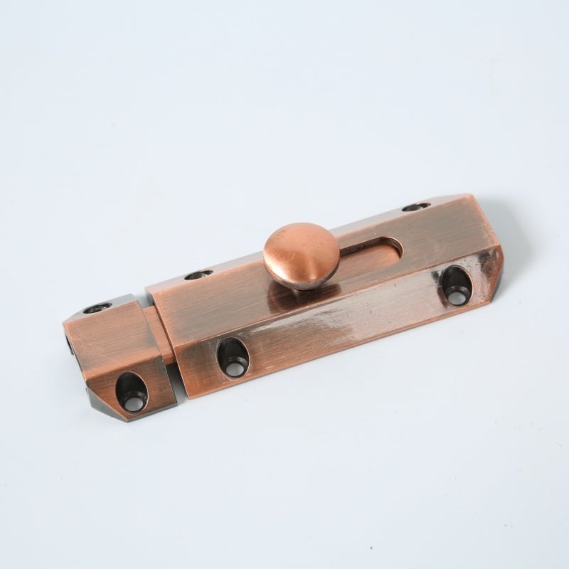 Ajtózár típus A, cinkötvözetből készült, tömör csap ajtókhoz és ablakokhoz, európai minimalist design, elektroplatált felület