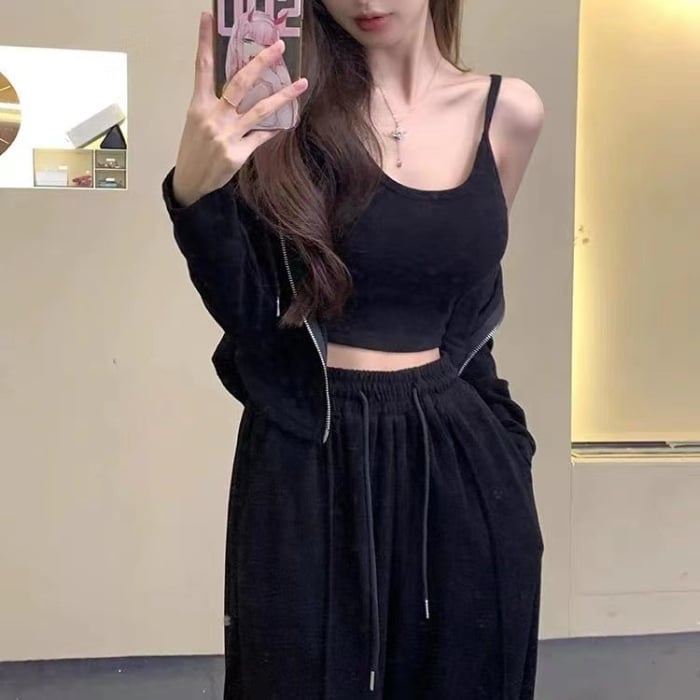 Ženski casual top set – poliester, dugi rukavi, regularni rukavi, ženski stil
