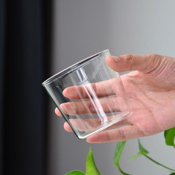 Κούπα καφέ από γυαλί μπόροσιλικό χωρίς λαβή, ελαφριά, κατάλληλη για κατάψυξη, ανθεκτική σε υψηλές θερμοκρασίες και κατάλληλη για θέρμανση