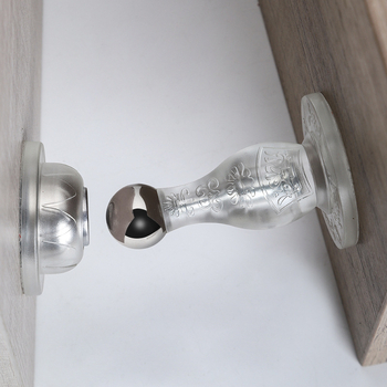 Fúrás nélküli mágneses ajtó stopper, szilikon gumi, falra szerelhető, csendes, hálószoba és fürdőszoba