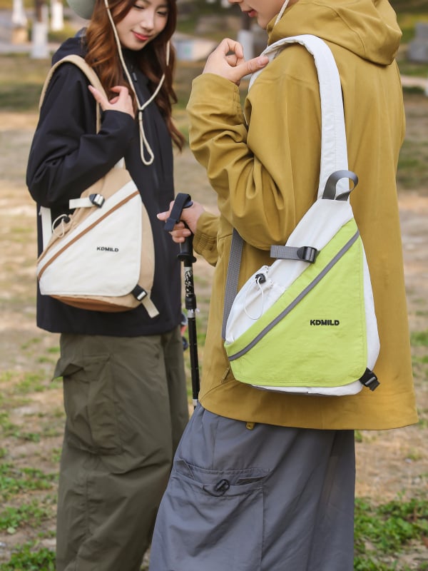 Városi minimalist nylon mellkas táska légpárnás vállpánttal, lélegző, vízálló, ultrakönnyű és bővíthető; poliészter bélés.