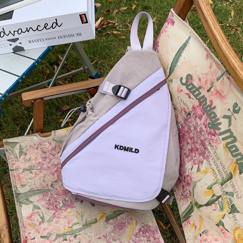 Városi minimalist nylon mellkas táska légpárnás vállpánttal, lélegző, vízálló, ultrakönnyű és bővíthető; poliészter bélés.