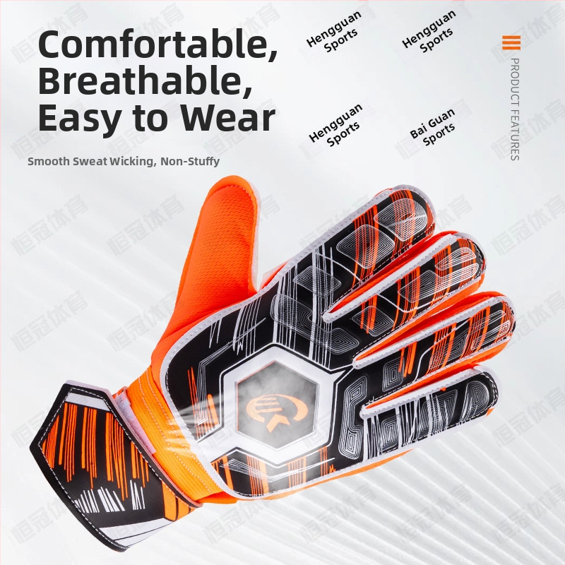 Brankárske rukavice na futbal - latex, Hengguan, model 835, unisex, pre futbal