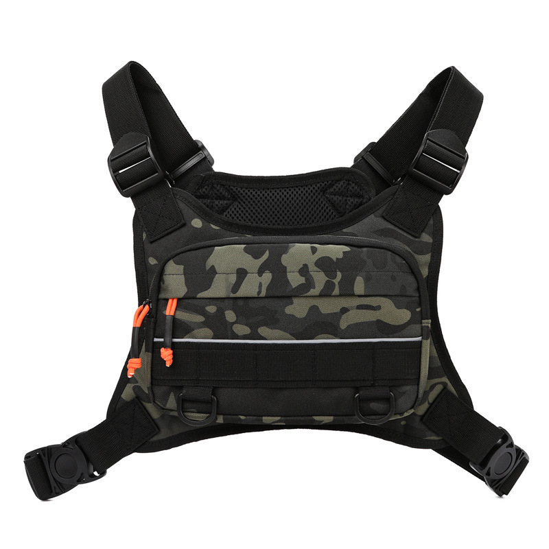 Kamuflirana taktička vest-torba za outdoor aktivnosti, unisex, torba za prsa i struk za putovanja, vožnju bicikla i ribolov