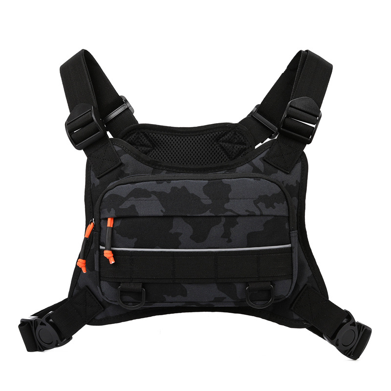 Kamuflirana taktička vest-torba za outdoor aktivnosti, unisex, torba za prsa i struk za putovanja, vožnju bicikla i ribolov