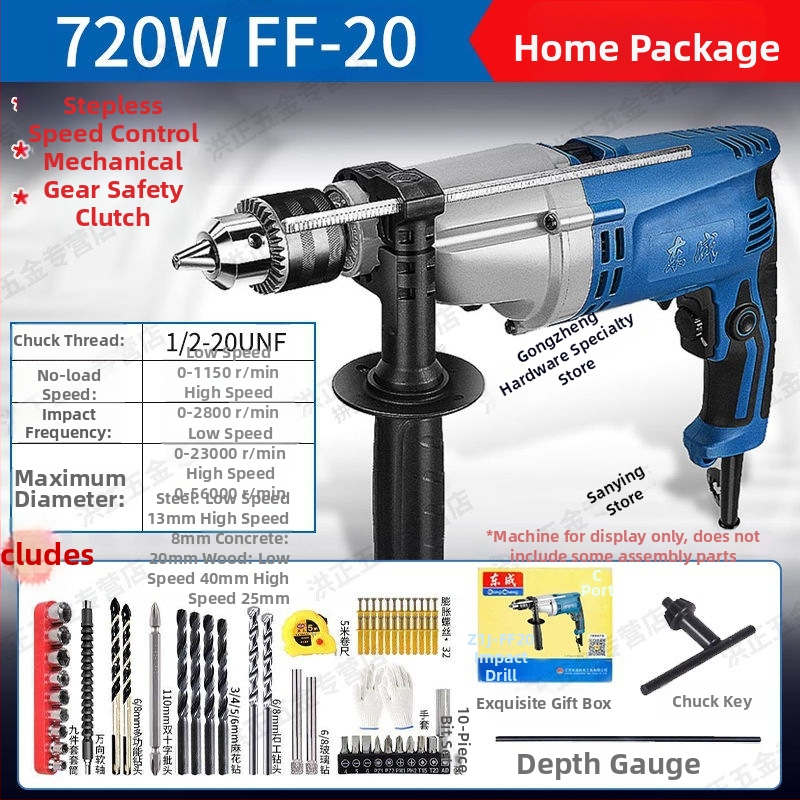 Ütvefúró kettős áramellátással, üvegfúrás, állítható fordulatszám, forgásirány nélkül