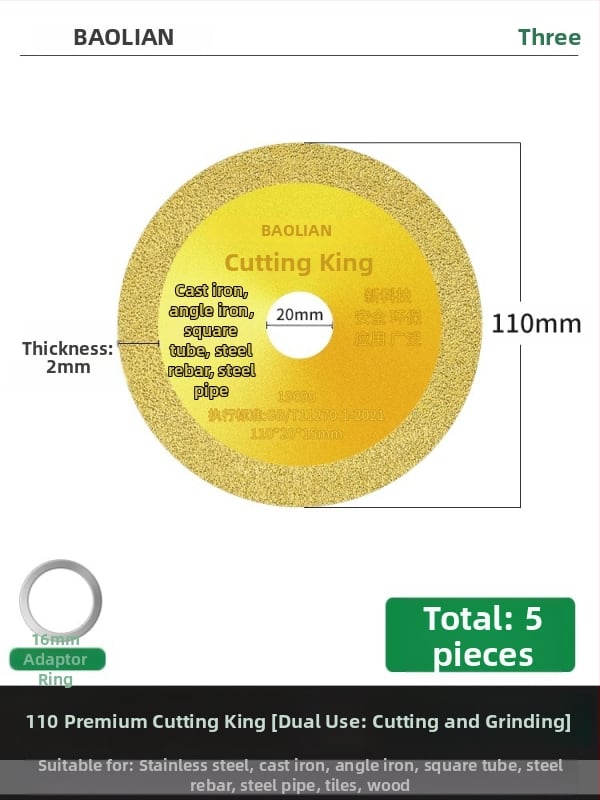 Δίσκος κοπής για γωνιακό τροχό για κόψιμο σιδήρου, ανοξείδωτου χάλυβα και μεταλλικών κραμάτων, διαμαντωμένος δίσκος κοπής (Μάρκα: Warranty)